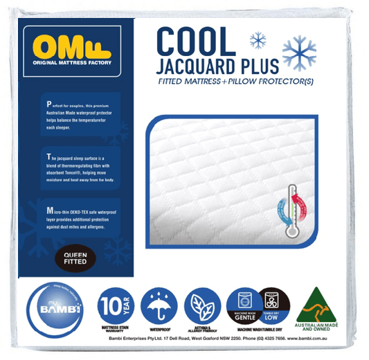 Cool Jacquard Plus King Single Mattress Protector Pack