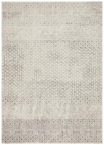 Evoke Diamond Grey Transitional Rug 400 x 300 CM