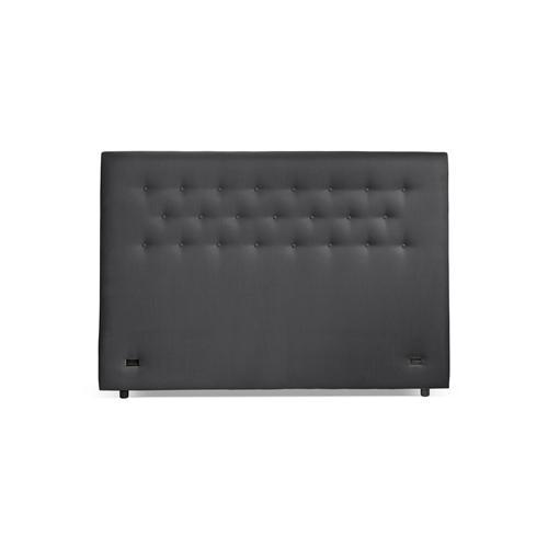Premium Buttons Upholstered King Bedhead Graphite