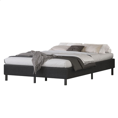 Maryam Upholstered Bed Base Charcoal