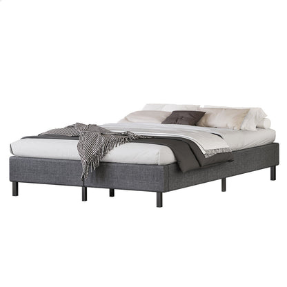 Maryam Upholstered Bed Base Grey