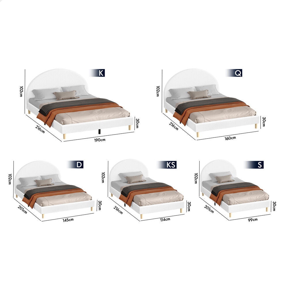 Kenyatta Boucle Bed Frame