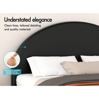 Kenyatta Faux Leather Bed Frame Black