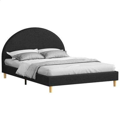 Kenyatta Upholstered Bed Frame Charcoal