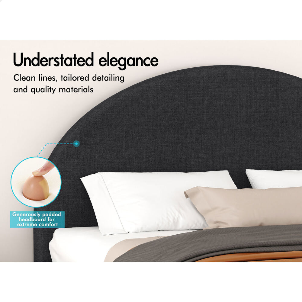 Kenyatta Upholstered Bed Frame Charcoal