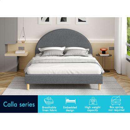 Kenyatta Upholstered Bed Frame Grey