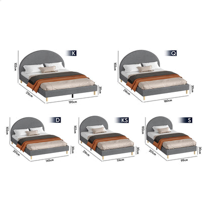Kenyatta Upholstered Bed Frame Grey