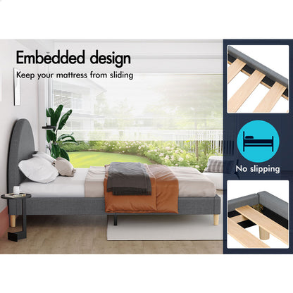 Kenyatta Upholstered Bed Frame Grey