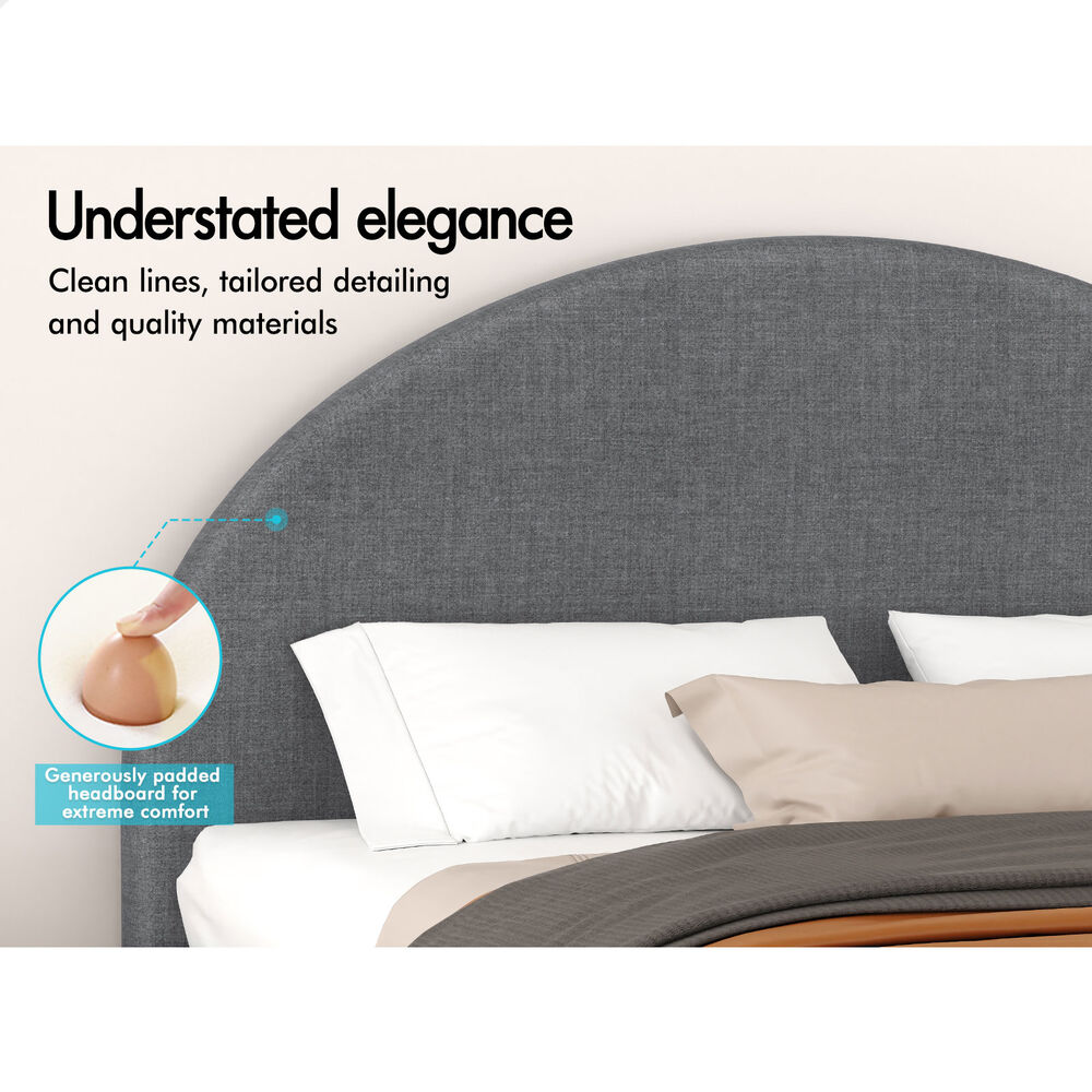Kenyatta Upholstered Bed Frame Grey