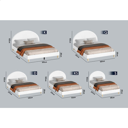 Kenyatta Faux Leather Bed Frame White