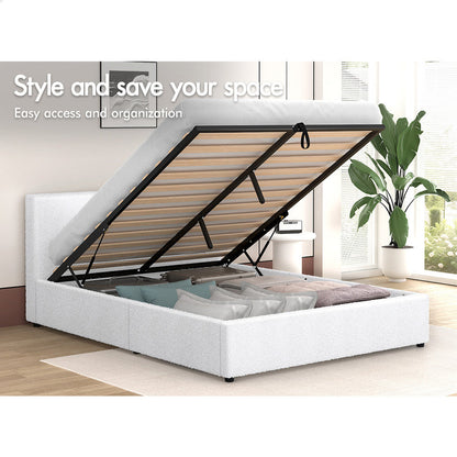 Houston Boucle Gas Lift Bed