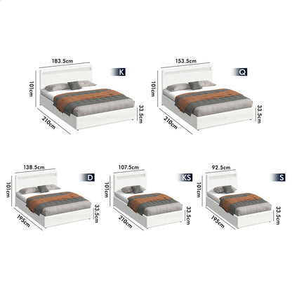 Caledon Boucle Gas Lift Bed Beige