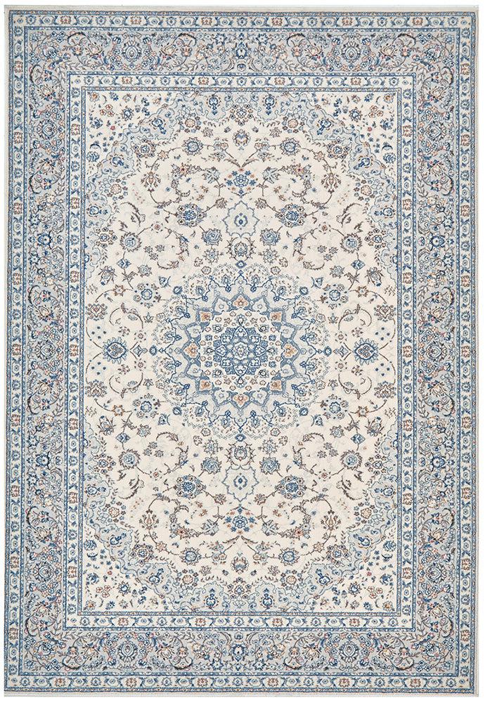 Melody Kashan Ivory Wool Pile Rug 340 x 240 CM