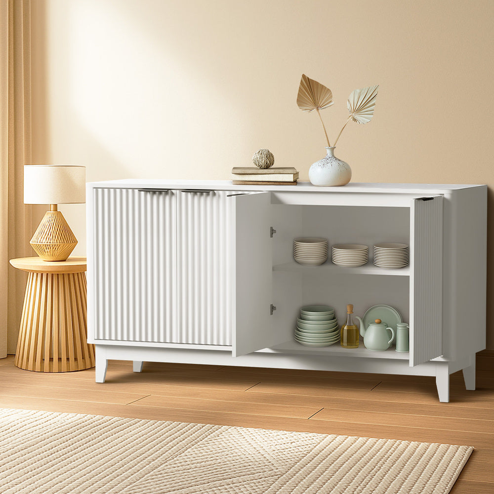 Vista 4 Door Sideboard White