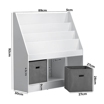 Kids' Emmett Bookshelf with Storage Basket