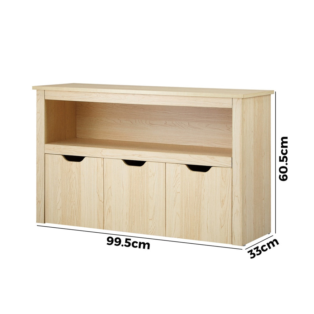 Kids' Mika Bookshelf & Toy Storage Natural