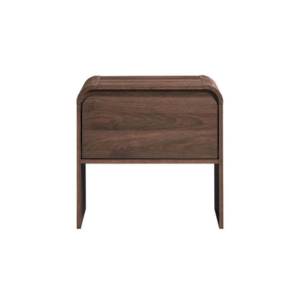 Natalya Bedside Unit Nightstand Side Table 1 Drawer Walnut