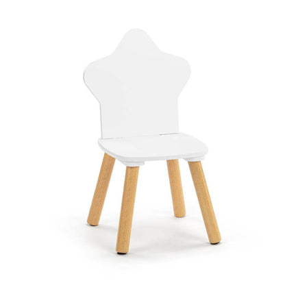 Cloud Kids Table and 2 Chairs Set Star and Cloud Play Set White