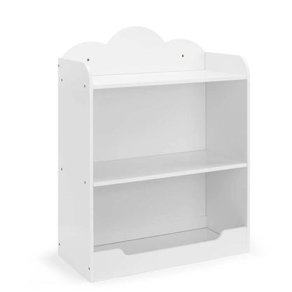 Cloud Kids Bookcase Bookshelf Open Shelving 3-Level White