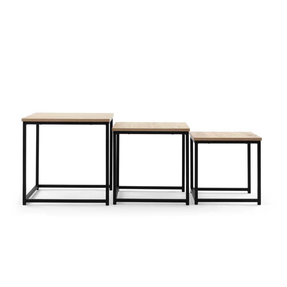 Detroit Nesting Side Tables Coffee Table Industrial (Set of 3)