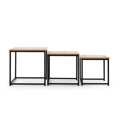 Detroit Nesting Side Tables Coffee Table Industrial (Set of 3)