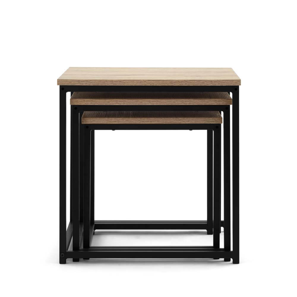 Detroit Nesting Side Tables Coffee Table Industrial (Set of 3)