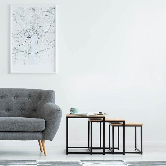 Detroit Nesting Side Tables Coffee Table Industrial (Set of 3)