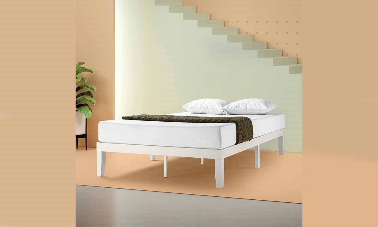 Moiz 14" Wood Platform Bed Base