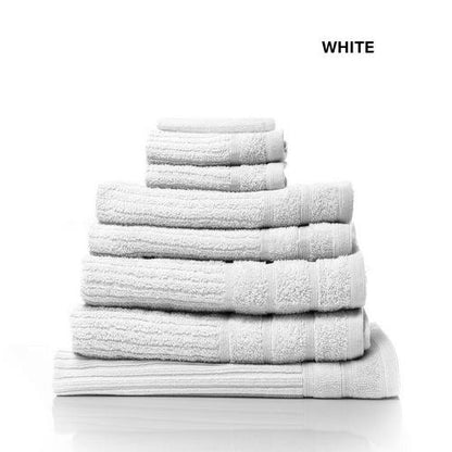 Royal Comfort Eden Egyptian Cotton 600 GSM 8 Piece Towel Pack