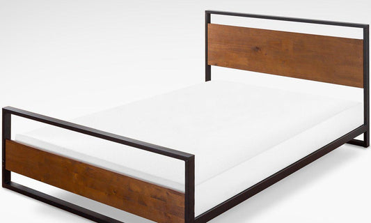 Lily Metal and Wood Bed Frame