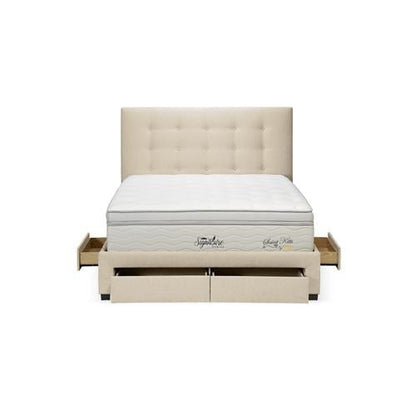 Buttons Upholstered Storage Bedframe