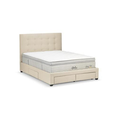Buttons Upholstered Storage Bedframe