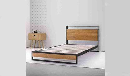 Lily Platform Bed with inbuilt USB Bedhead Shelf