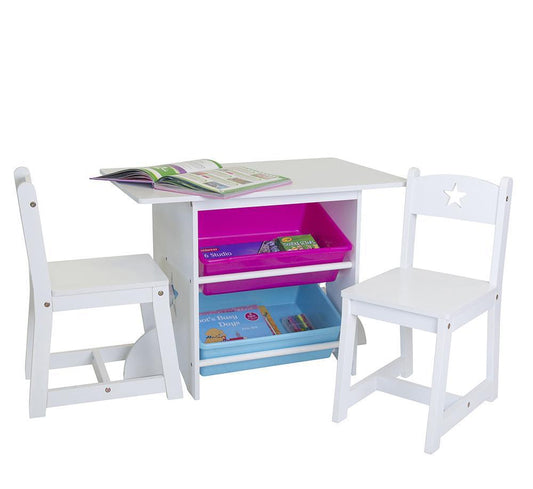 Mia 3 piece Kids Table and Chair with Storage set