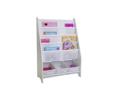 Mia Kids Book Display with 3 Storage Tubs