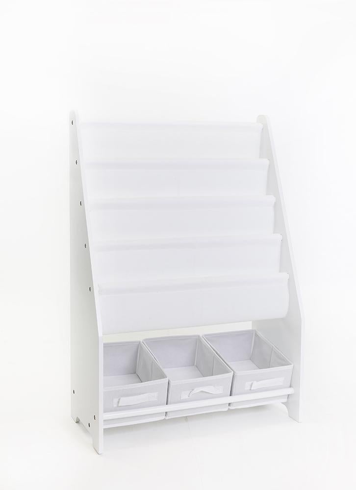 Mia Kids Book Display with 3 Storage Tubs