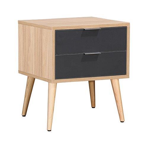 Oslo Oak 2 Drawer Bedside