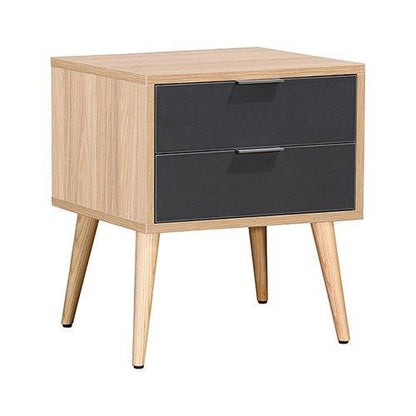 Oslo Oak 2 Drawer Bedside
