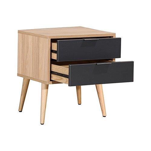 Oslo Oak 2 Drawer Bedside