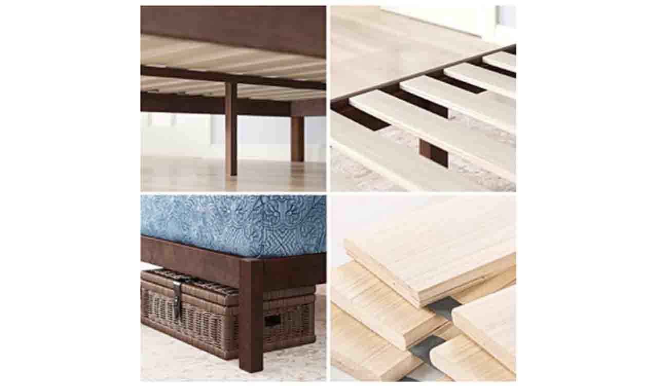 Rustic Solid Wood Bed Frame