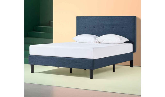 Upholstered Bed Frame Navy