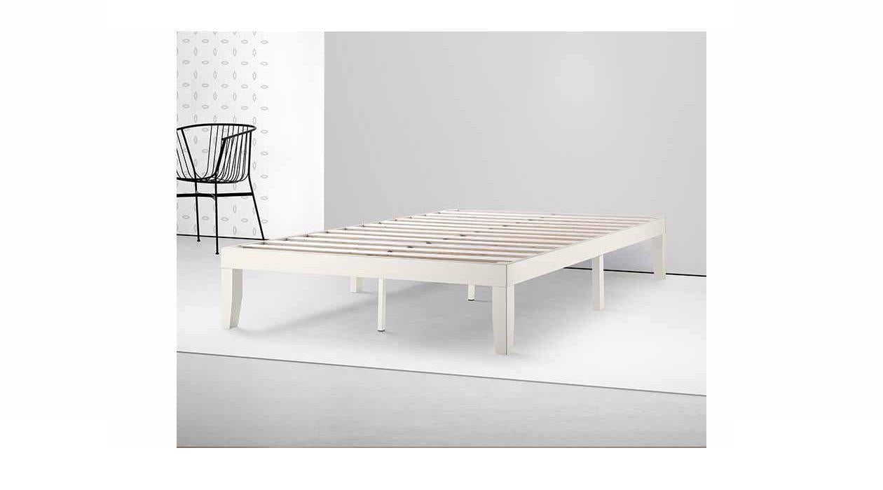 Moiz 14" Wood Platform Bed Base