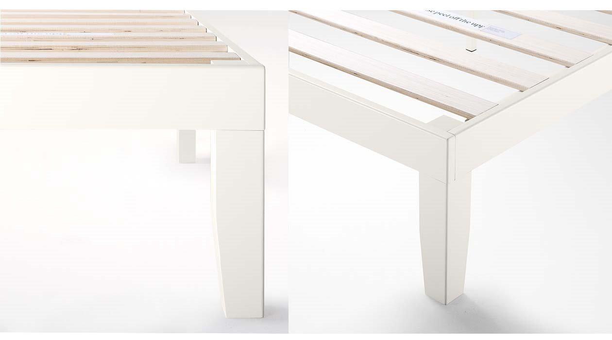 Moiz 14" Wood Platform Bed Base